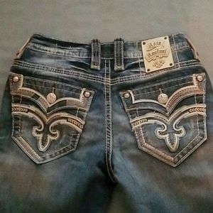 Rock Revival Vadeem Slim Stright Boot Cut Jeans